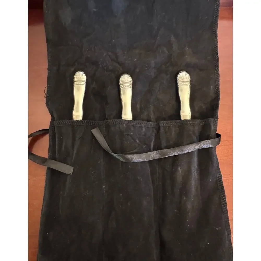 Vintage Southern Living Silverplate Salad Serving Set w Velvet Roll Case